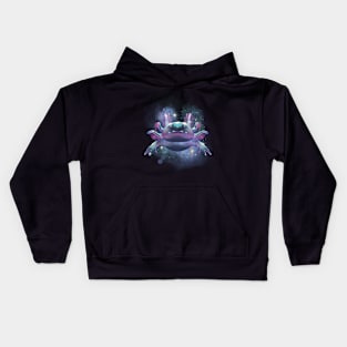 Cosmic Axolotl: A Starry Aquatic Odyssey Kids Hoodie